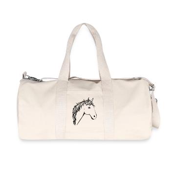 Cheval Chevaux Tête de cheval T-shirt Cadeau Cavalier - Sac de sport en toile recyclée Stanley/Stella - blanc naturel - Devant