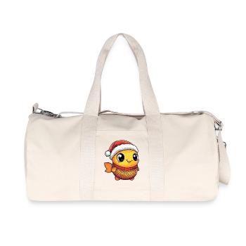 Goldfische Weihnachten - Recycelte Canvas-Sporttasche von Stanley/Stella - Naturweiß - Vorne