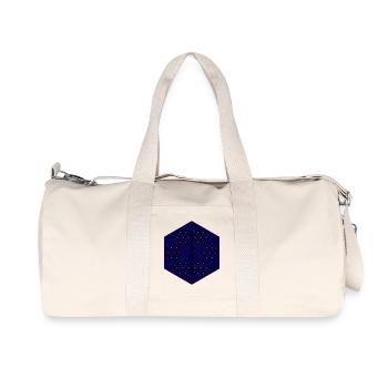 Festival Wear Feiern Geometrie Hexagonen Muster - Recycelte Canvas-Sporttasche von Stanley/Stella - Naturweiß - Vorne