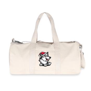 Wolf Christmas - Recycled Canvas Sports Bag by Stanley/Stella - natural - Front