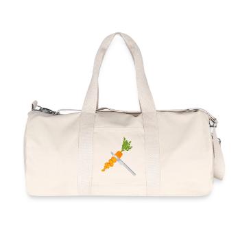 Carotte tranchée au couteau – motif de cuisine - Sac de sport en toile recyclée Stanley/Stella - blanc naturel - Devant