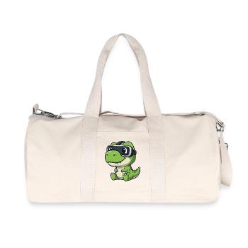 Mignons Dino T-Rex Joueur Cartoon Réalité Virtuelle - Sac de sport en toile recyclée Stanley/Stella - blanc naturel - Devant