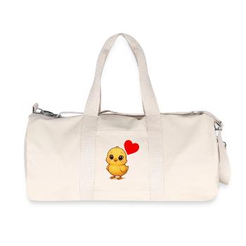 Stuffy Chick Heart - Recycled Canvas Sports Bag by Stanley/Stella - natural - Front