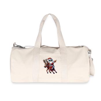 cool Santa Claus and reindeer :) - Recycled Canvas Sports Bag by Stanley/Stella - natural - Front