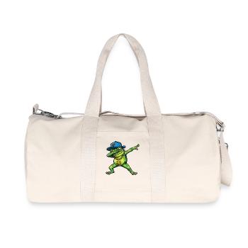 Style artistique de rue Dabping Frog - Sac de sport en toile recyclée Stanley/Stella - blanc naturel - Devant