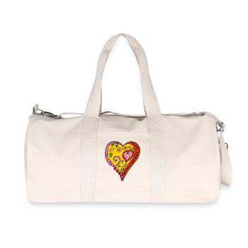 Herz - Recycelte Canvas-Sporttasche von Stanley/Stella - Naturweiß - Vorne