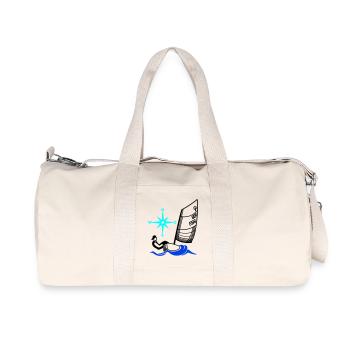 Optimist Opti Sailboat Sailing Kids Regatta - Recycled Canvas Sports Bag by Stanley/Stella - natural - Front