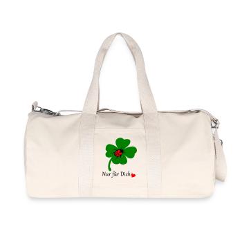 Shamrock with ladybug - Recycled Canvas Sports Bag by Stanley/Stella - natural - Front