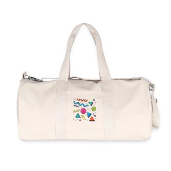 Géométrie néon : formes brillantes - Sac de sport en toile recyclée Stanley/Stella - blanc naturel - Devant