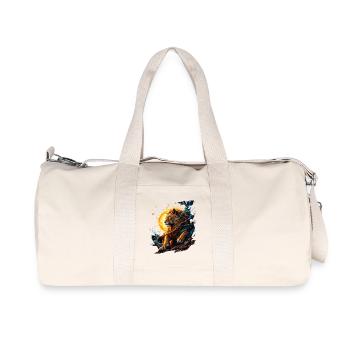 Tigre Élémentaire : Feu et Lune - Sac de sport en toile recyclée Stanley/Stella - blanc naturel - Devant