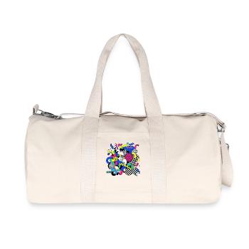 Géométrie Colorée Chaos Pop Art - Sac de sport en toile recyclée Stanley/Stella - blanc naturel - Devant