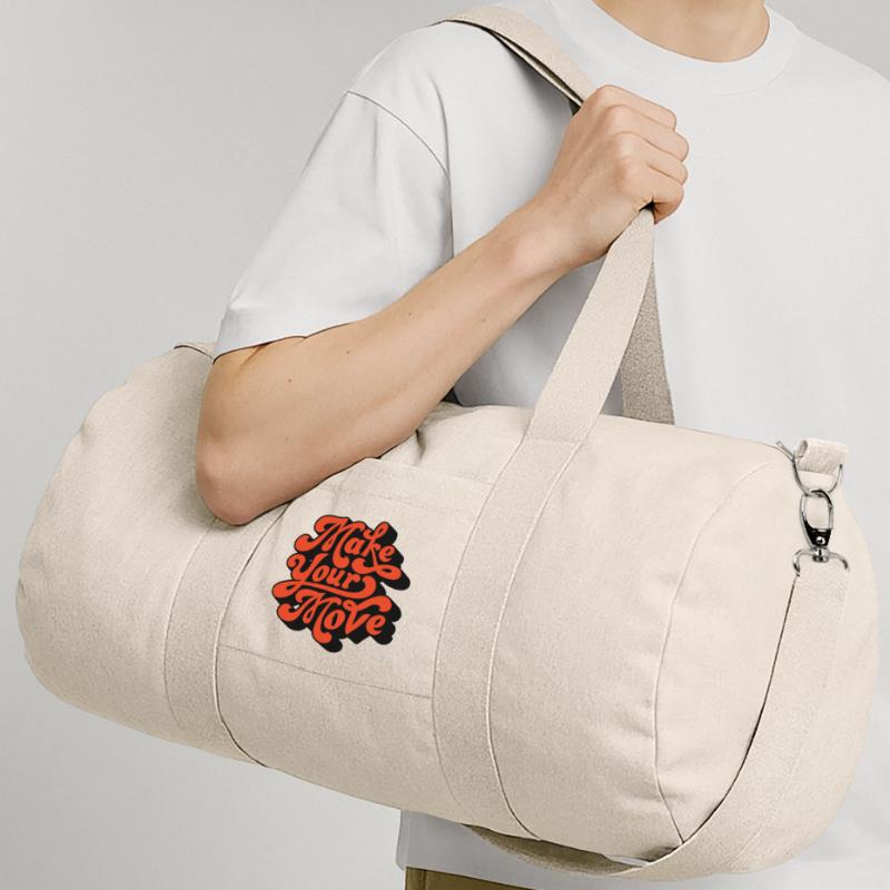 Make Your Move Retro Script Recycled Canvas Sports Bag by Stanley/Stella