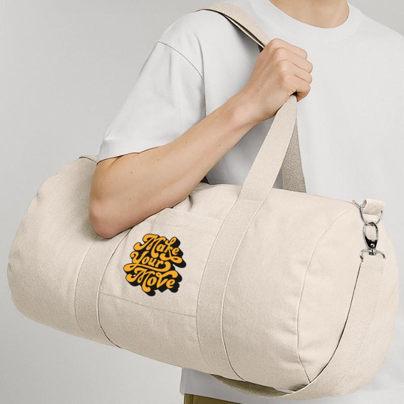 Make Your Move Retro Script Recycled Canvas Sports Bag by Stanley/Stella