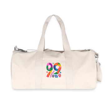 Fête Explosion de Couleur 99 - Sac de sport en toile recyclée Stanley/Stella - blanc naturel - Devant