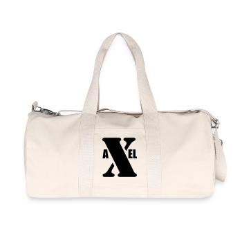 Axel – First Name Design | Minimal Typography - Recycled Canvas Sports Bag by Stanley/Stella - natural - Front