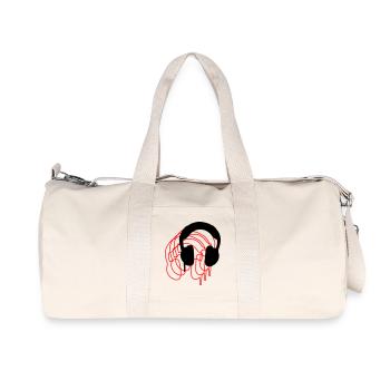 Headphones - Recycled Canvas Sports Bag by Stanley/Stella - natural - Front