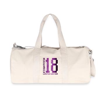 18. Geburtstag Achtzehn Gamer Limited Edition - Recycelte Canvas-Sporttasche von Stanley/Stella - Naturweiß - Vorne