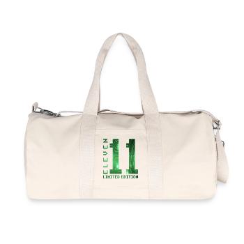 11 Jeux d’idées de cadeaux d’anniversaire - Sac de sport en toile recyclée Stanley/Stella - blanc naturel - Devant