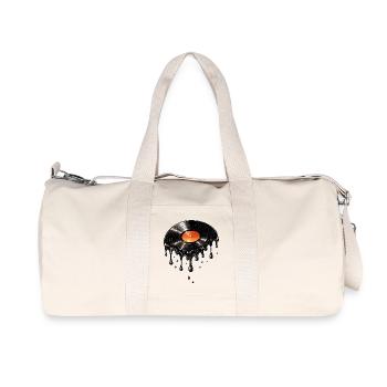 Disque vinyle fondu – Art vinyle - Sac de sport en toile recyclée Stanley/Stella - blanc naturel - Devant