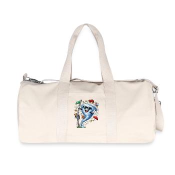 Hurricane with sunglasses - Recycled Canvas Sports Bag by Stanley/Stella - natural - Front