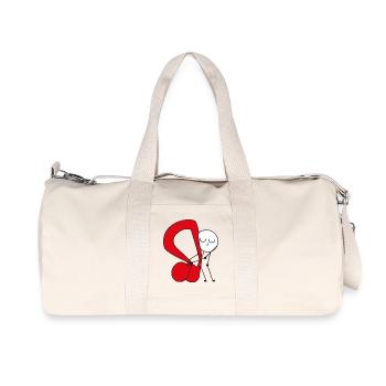 Câlin Note Musique Rouge - Sac de sport en toile recyclée Stanley/Stella - blanc naturel - Devant