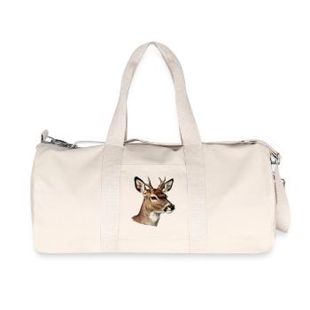 Deer deer natural watercolor - Recycled Canvas Sports Bag by Stanley/Stella - natural - Front