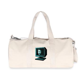 Retro Computer Terror Retroglitch AI - Recycled Canvas Sports Bag by Stanley/Stella - natural - Front