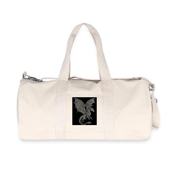 Dragon Fantasy Celtic Knot Pattern Design - Recycled Canvas Sports Bag by Stanley/Stella - natural - Front