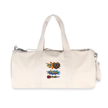 J’adore le motif de cœur en fléchette - Sac de sport en toile recyclée Stanley/Stella - blanc naturel - Devant