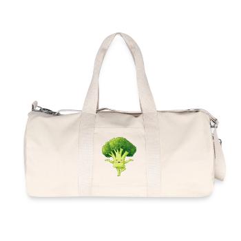 Charme de yoga au brocoli de Kawaii - Sac de sport en toile recyclée Stanley/Stella - blanc naturel - Devant