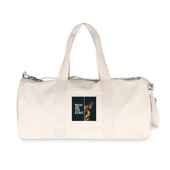 Deutscher Schäferhund für Hundefans Tierfreunde - Recycelte Canvas-Sporttasche von Stanley/Stella - Naturweiß - Vorne