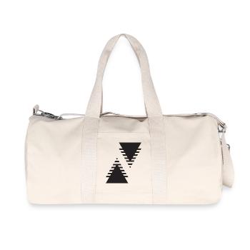 Double triangle Echo - Sac de sport en toile recyclée Stanley/Stella - blanc naturel - Devant