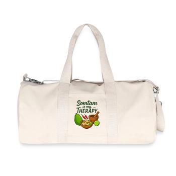 Somtam est ma thérapie - Thaïlande Amour - Sac de sport en toile recyclée Stanley/Stella - blanc naturel - Devant