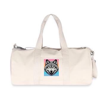 Wolf - Recycled Canvas Sports Bag by Stanley/Stella - natural - Front