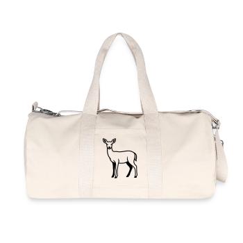 Club de chasse de chasseurs de silhouettes de cerfs Forêt forestière - Sac de sport en toile recyclée Stanley/Stella - blanc naturel - Devant