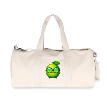 Limette Zitrone Cartoon Sommerdesign - Recycelte Canvas-Sporttasche von Stanley/Stella - Naturweiß - Vorne