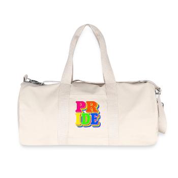 Pride Regenbogen Geschenk für LGBTQ Fans - Recycelte Canvas-Sporttasche von Stanley/Stella - Naturweiß - Vorne