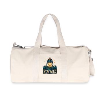 Stay Wild Laterne Waldnächte - Recycelte Canvas-Sporttasche von Stanley/Stella - Naturweiß - Vorne