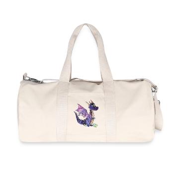 Purple Dragon Crystal Design - Recycled Canvas Sports Bag by Stanley/Stella - natural - Front