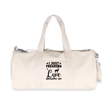 Antilope Humor Spruch - Recycelte Canvas-Sporttasche von Stanley/Stella - Naturweiß - Vorne