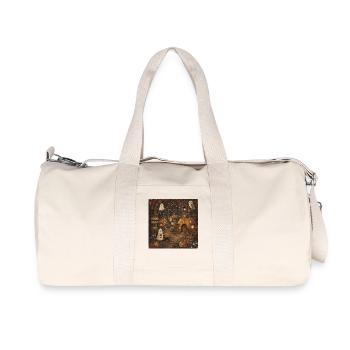 Sweat à capuche Pumpkin House Pumpkin House Automne Vintage - Sac de sport en toile recyclée Stanley/Stella - blanc naturel - Devant