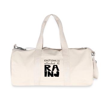 Emotionally Attached To Rain, Black - Recycled Canvas Sports Bag by Stanley/Stella - natural - Front