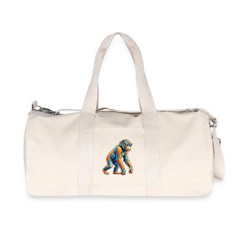 Poly Stil Affe - Recycelte Canvas-Sporttasche von Stanley/Stella - Naturweiß - Vorne