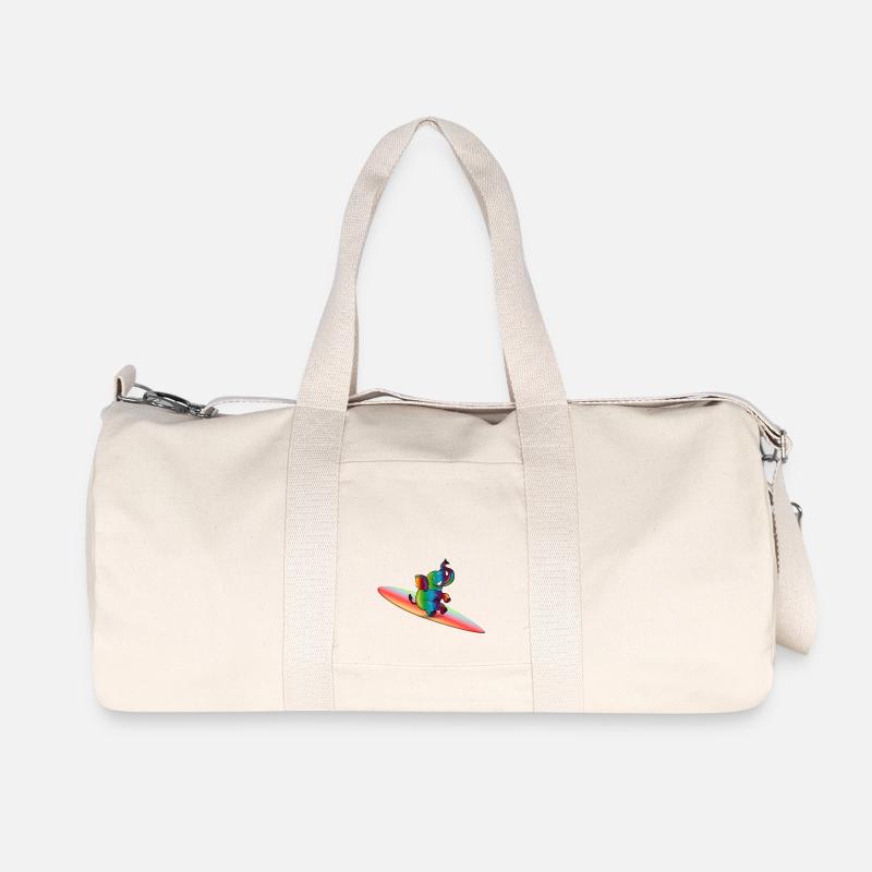 surfin elephant - Recycelte Canvas-Sporttasche von Stanley/Stella - Naturweiß