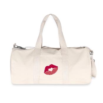 Embrasser la bouche avec le coeur - Sac de sport en toile recyclée Stanley/Stella - blanc naturel - Devant