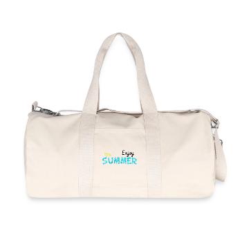 Profitez de l’été - Lime cool cadeau d’été - Sac de sport en toile recyclée Stanley/Stella - blanc naturel - Devant