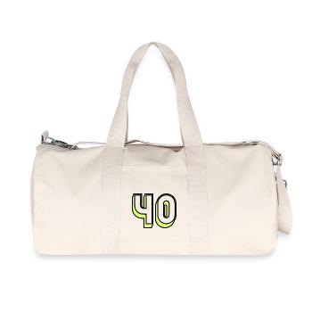 40. ANNIVERSAIRE. HAPPY BIRTHDAY. - Sac de sport en toile recyclée Stanley/Stella - blanc naturel - Devant