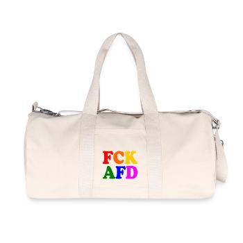 Fck afd - Recycelte Canvas-Sporttasche von Stanley/Stella - Naturweiß - Vorne