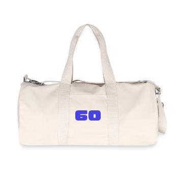 60. 60 ANS. 60e ANNIVERSAIRE. ANNIVERSAIRE 60 ANS. - Sac de sport en toile recyclée Stanley/Stella - blanc naturel - Devant