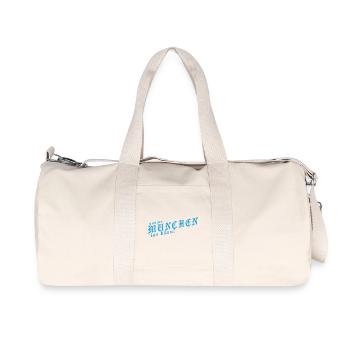 München ist blau Fussball Löwe München - Recycelte Canvas-Sporttasche von Stanley/Stella - Naturweiß - Vorne